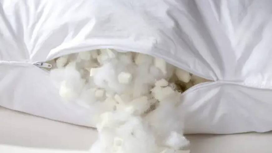 oreiller bleu calin memoire de forme garnissage